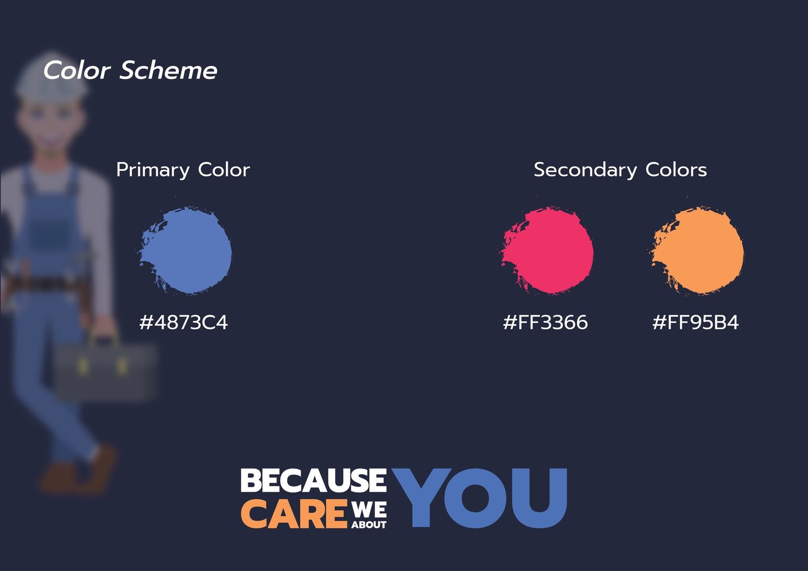 All In One Electrocare primary and secondary brand color scheme
