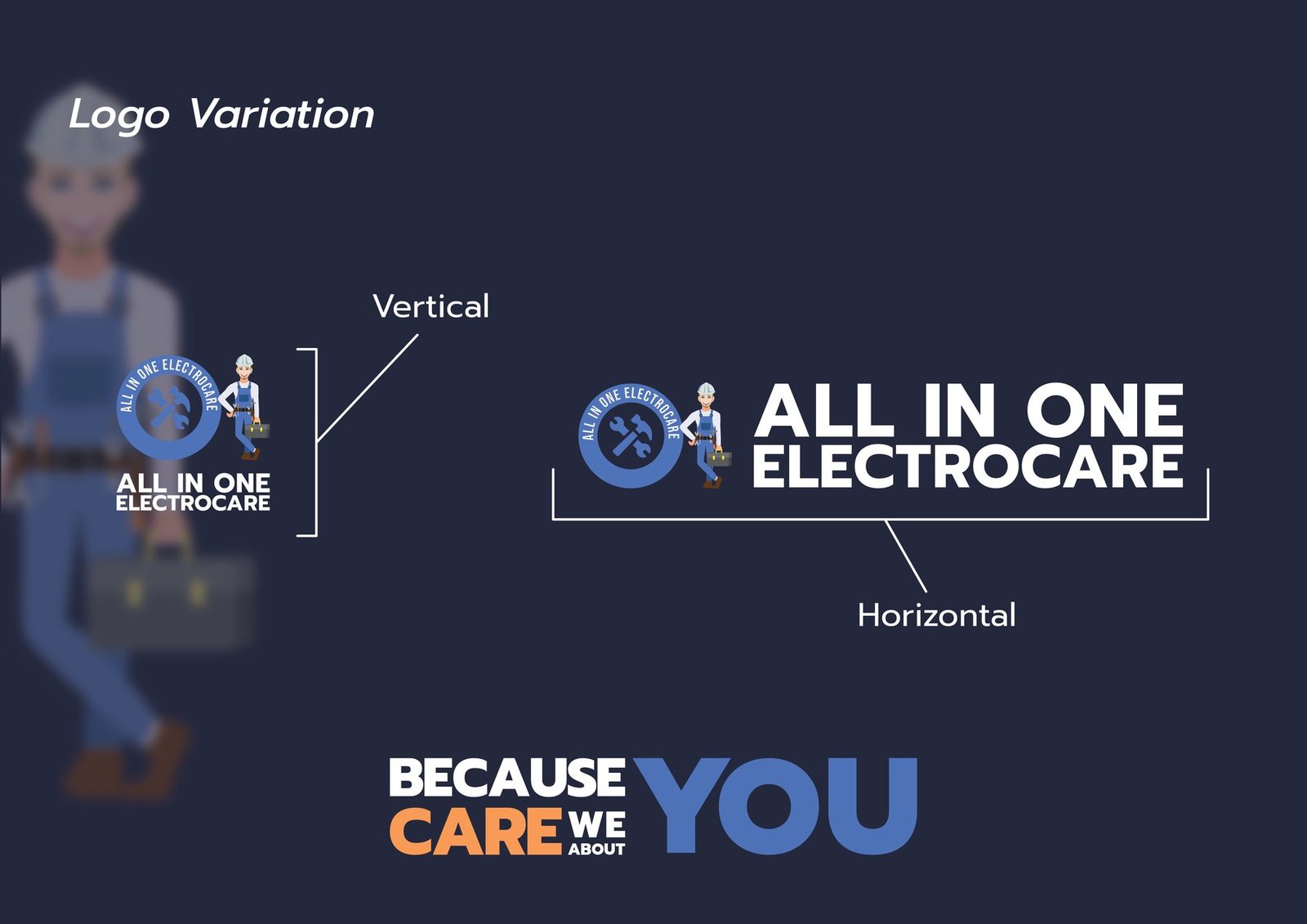 All In One Electrocare vertical and horizontal logo lockups