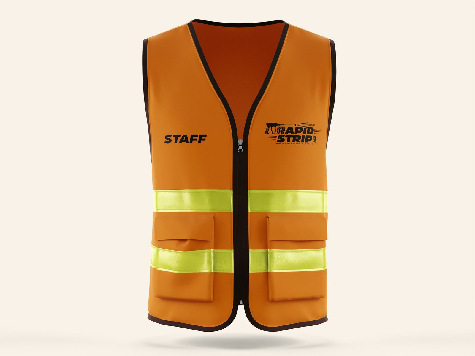 Rapid Strip NZ branded staff safety vest